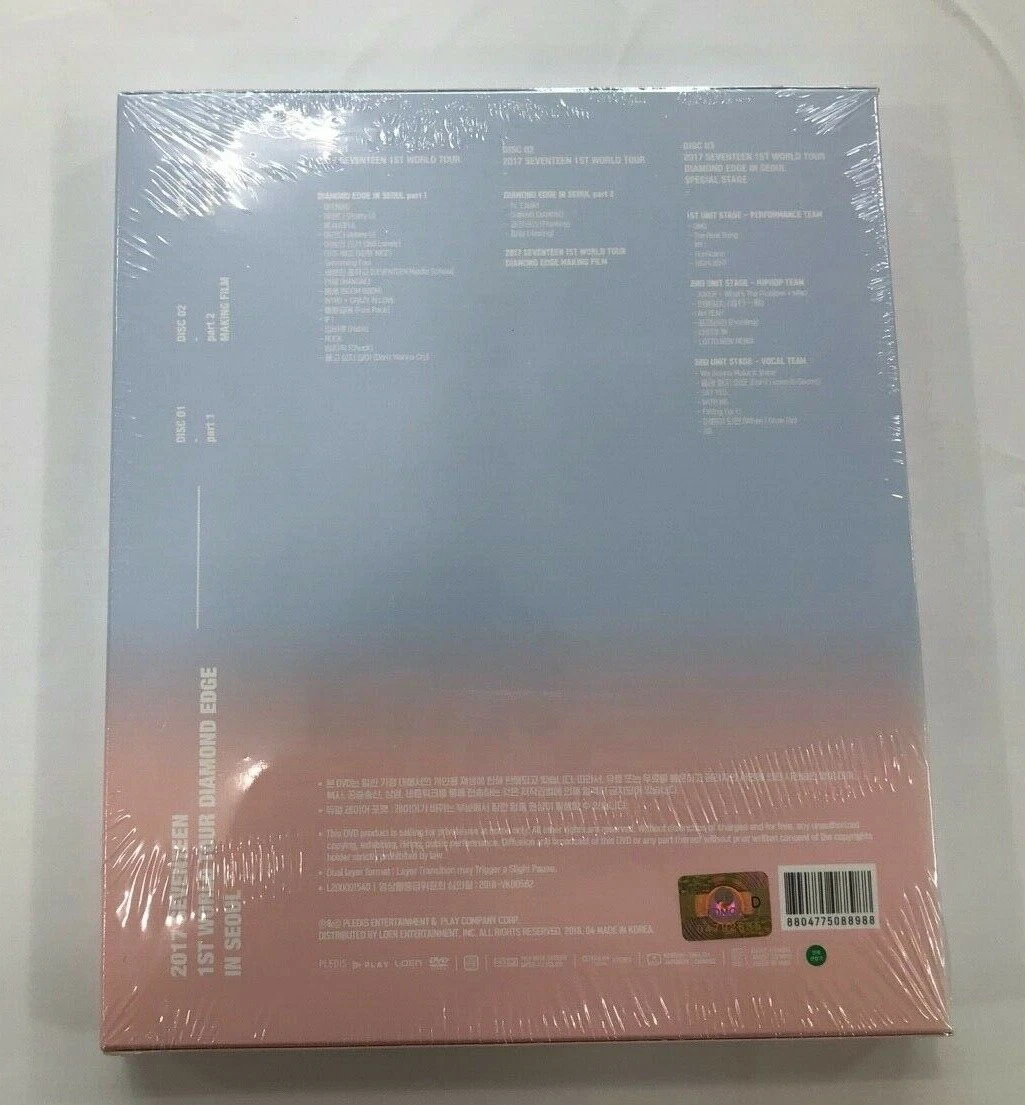 [FACTORY SEALED]SEVENTEEN [2017 1ST WORLD TOUR DIAMOND EDGE IN  SEOUL]Concert DVD