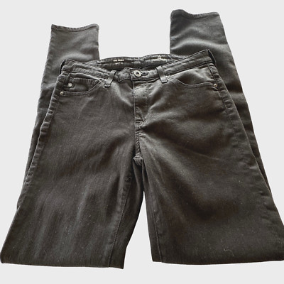 AG Adriano Goldschmied Jeans Black The Prima Cigarette Leg 26 Measures 28 X 30