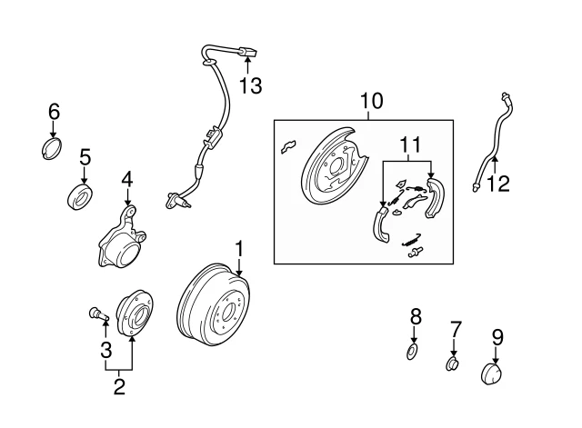5831026150 正品 Brake ASSY-R,LH 适用于现代圣达菲 00-06 — 第 3/3 张图片