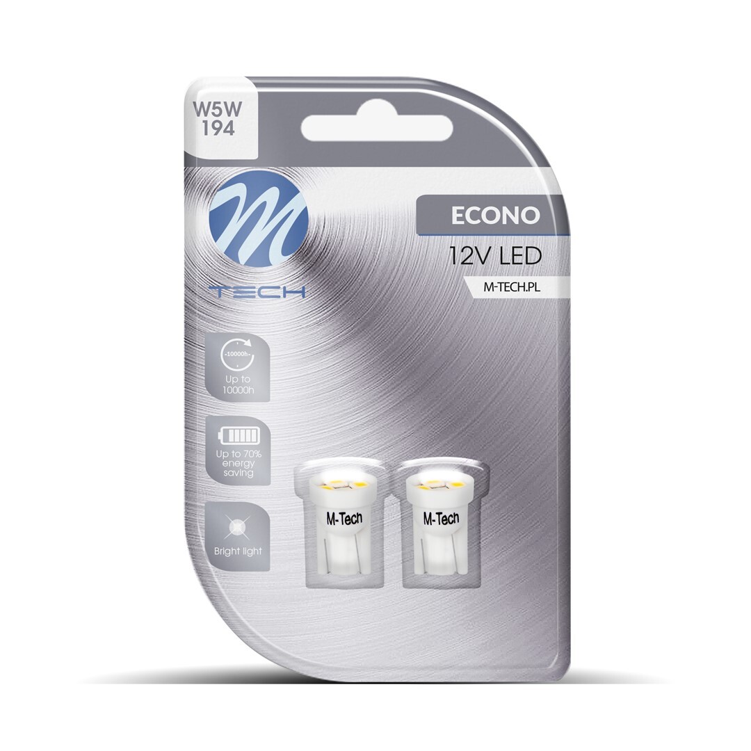 Blister 2x LED L017 W5W 4xSMD3528 bianco