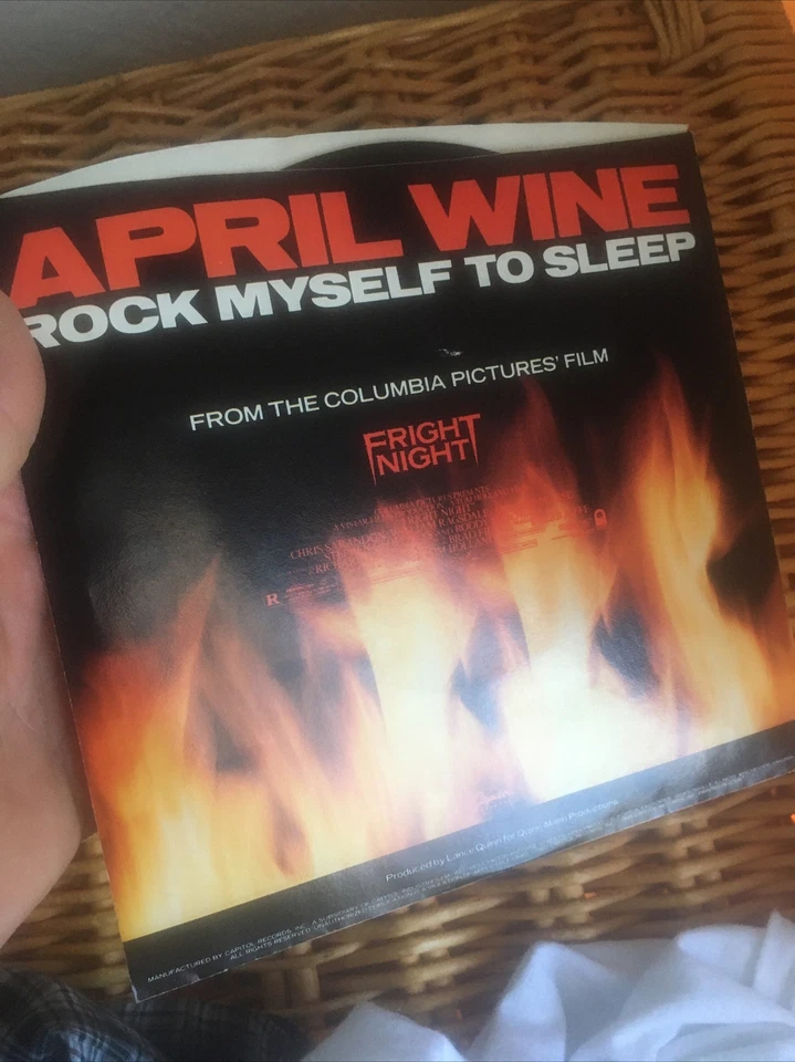 April Wine Rock Myself To Sleep Fright Night Movie. first Press Vinyl 45 Record - Image 2 of 4