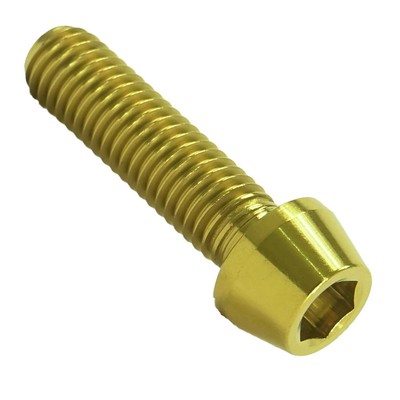 Viti In Titanio M5x25 DIN 912 | Coniche, Oro, Per Tuning Bici, Bulloni A Cono Esagonale, F26