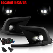 For 2022-2024 Honda Civic LED Fog Lights Clear Lens Lamps W/Wiring ＆Switch＆Bezel