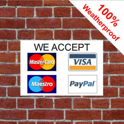 We accept credit cards sign 5566WBK Mastercard Visa Maestro PayPal ...