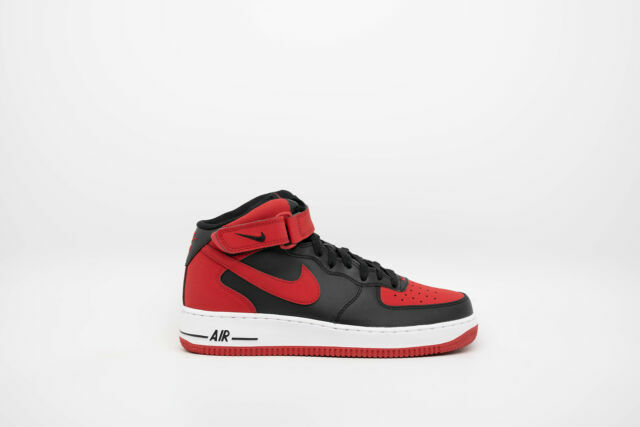 Nike Air Force 1 Mid '07 Black Gym Red 