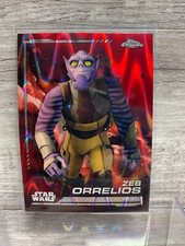 2024 Topps Chrome Star Wars 126 Zeb Orrelios - Red Raywave Parallel