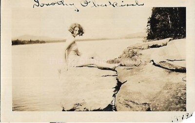 AS SHE WAS Vintage FOUND PHOTOGRAPH Black And White Snapshot ORIGINAL 410 47 U