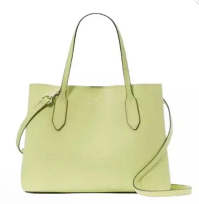NWT Kate Spade Harper Bosc Pear Leather Satchel Crossbody Tote Refined Grain