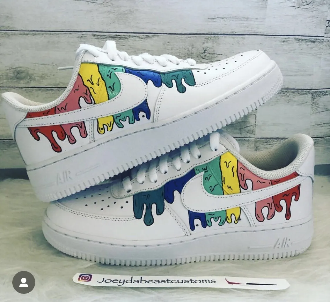 Nike Air Force 1 / Paint Drip Custom / ALL SHOE SIZES AVAILABLE /
