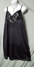 VENTURA  Black Nightgown  Sexy Short w/Lace Plus Size 4X  64" Bust
