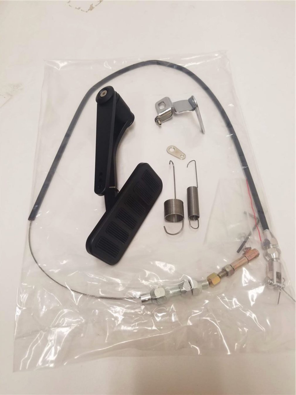 BLACK Street Rod Universal Large Aluminum Gas Pedal Throttle Cable ...