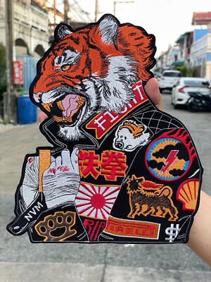 Large Back Embroidered Iron Sew On Vest Jacket Patch YAKUZA