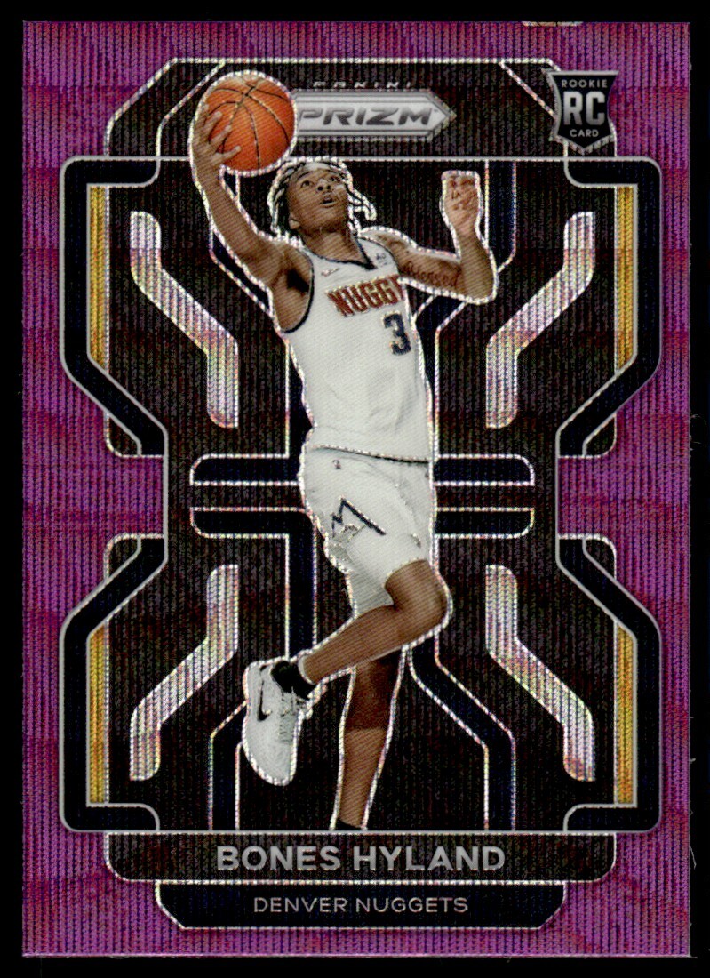 2021-22 Panini Prizm Purple Wave Bones Hyland Rookie Denver Nuggets #302