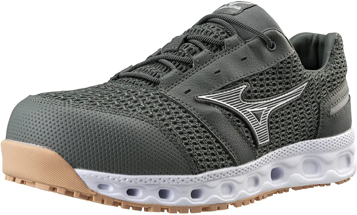 MIZUNO WORKING Safety Shoes ALMIGHTY VH11L WIDE Khaki F1GA2204 US9