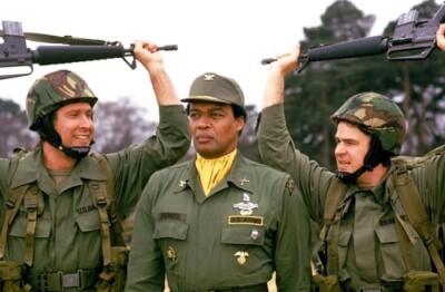 Chevy Chase/Dan Aykroyd/Bernie Casey [Spies Like Us] 10''x8'' Photo 65121