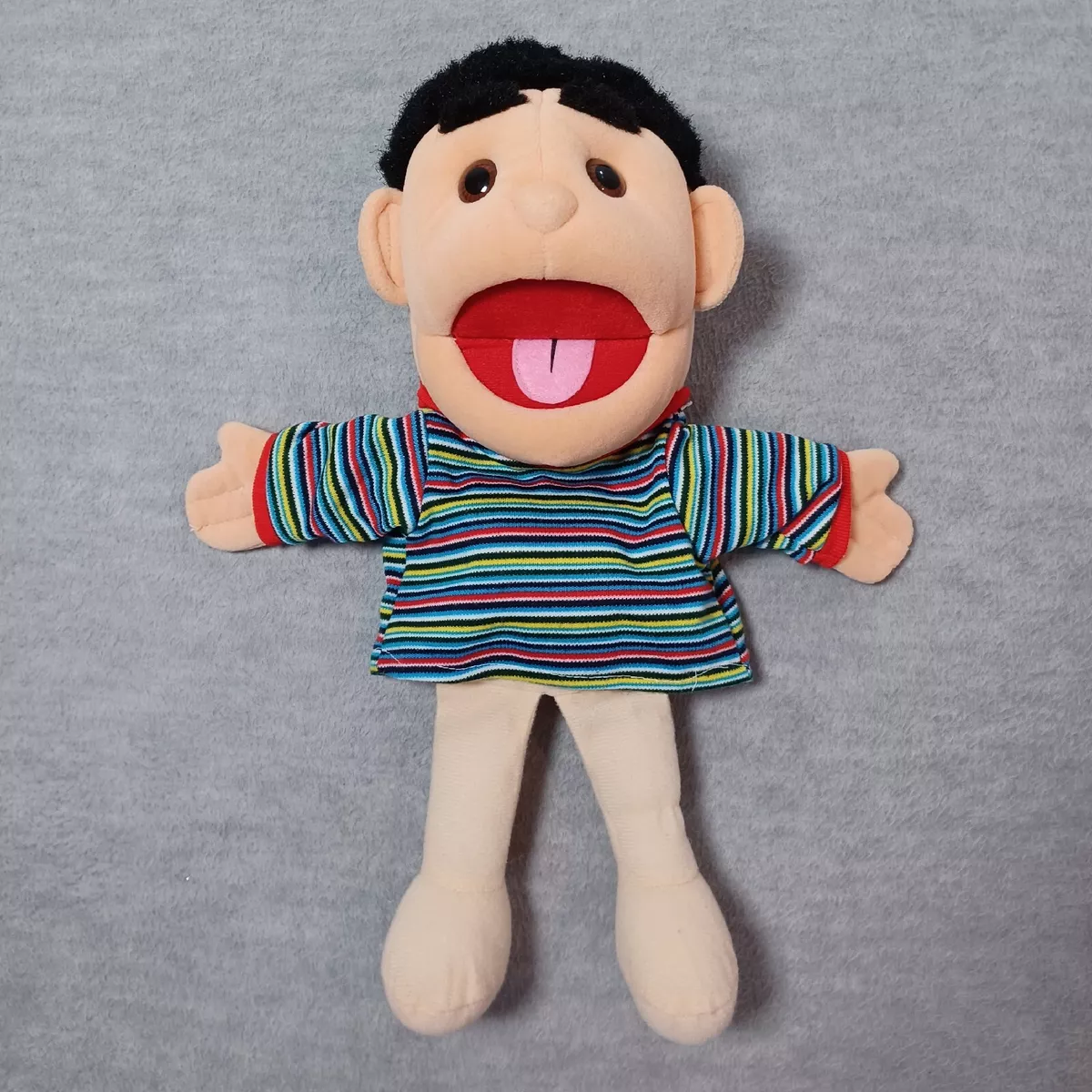 SUNNY & CO TOYS Puppet Boy Black Hair Brown Eyes Overalls Full