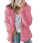 thumbnail 5  - Ladies Fleece Plush Jacket Winter Warm Cardigan Hooded Jacket Hoodies Slim Tops