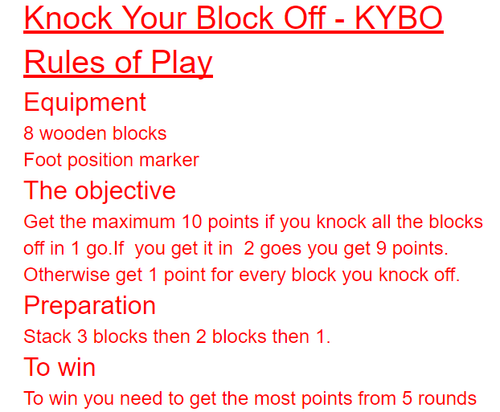 outdoor games for everyone KYBO knock your block off outdoor skittles game ! - Picture 2 of 3