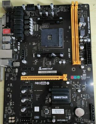 Biostar TB350-BTC Socket AM4 DDR4 B350 SATA3.0 USB3.1 DVI ATX Motherboard #A6-