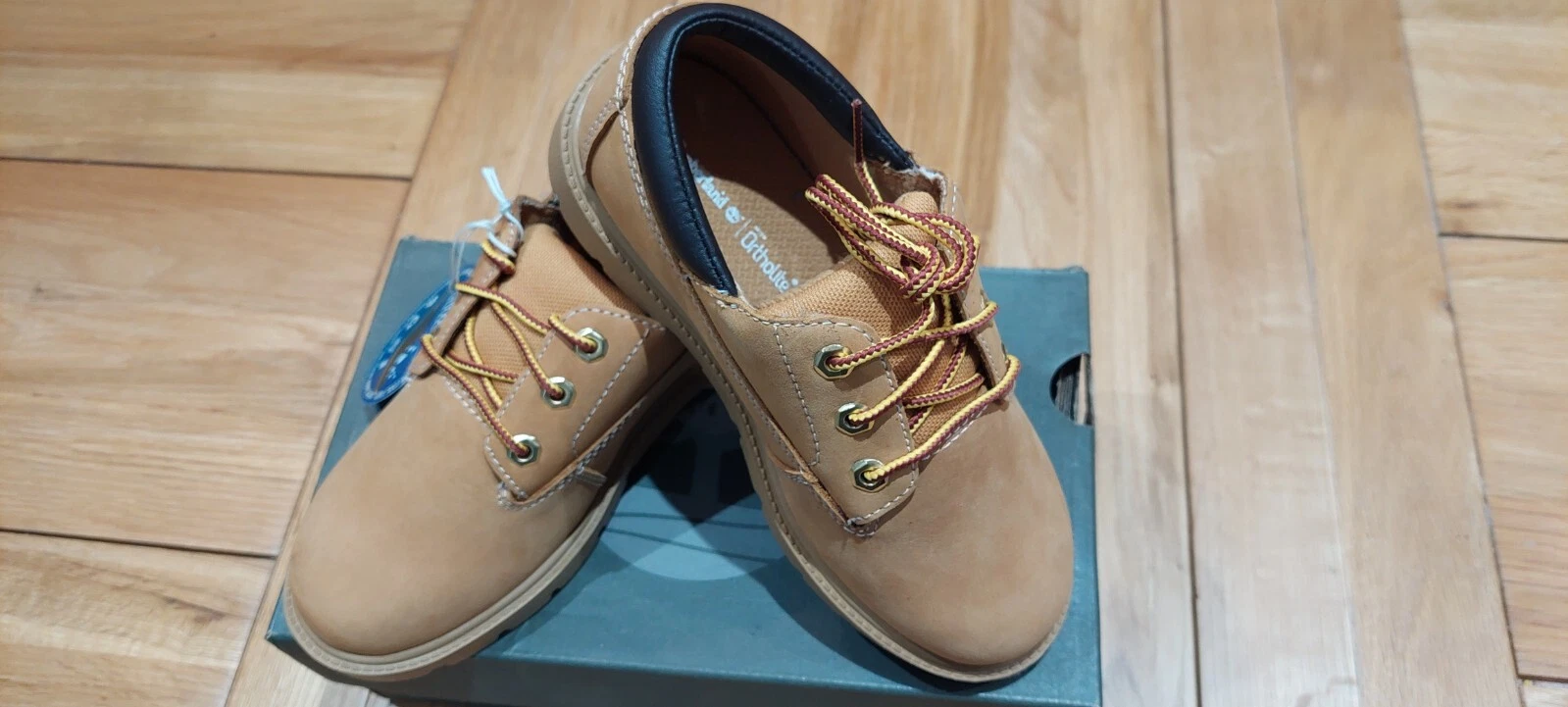 Timberland scarpe classiche Oxford grano per bambini ragazzi pelle scamosciata taglia UK 13
