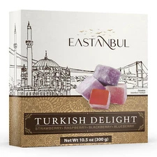 Eastanbul Lokum Turkish Delight w/ Strawberries, Raspberries, Black, Blueberries