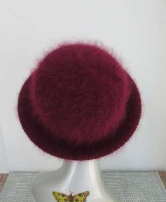 VTG Hudson\'s Hat Women’s Angora Wool Hat, Very Warm Sz S/M 21.5\