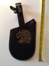 Black Leather Sheath With Gold Eagle