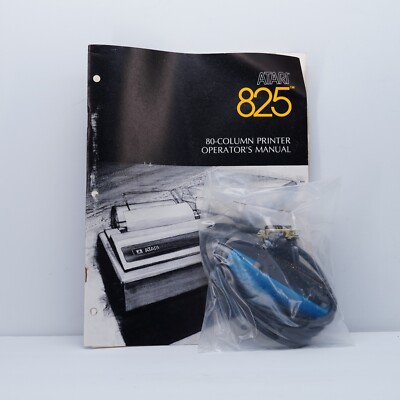New CX86 Atari Printer Cable + Atari 825 80 Column Printer Operation Manual