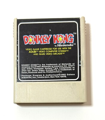 Vintage 1982 Donkey Kong Atari 2600 Authentic Cartridge + Manual Nintendo Coleco