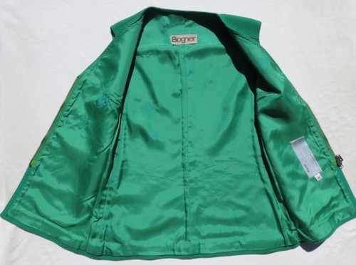 Giacca gilet vintage BOGNER donna verde lana zip taglia 38 10 adatta US 4 6 - Foto 5 di 7