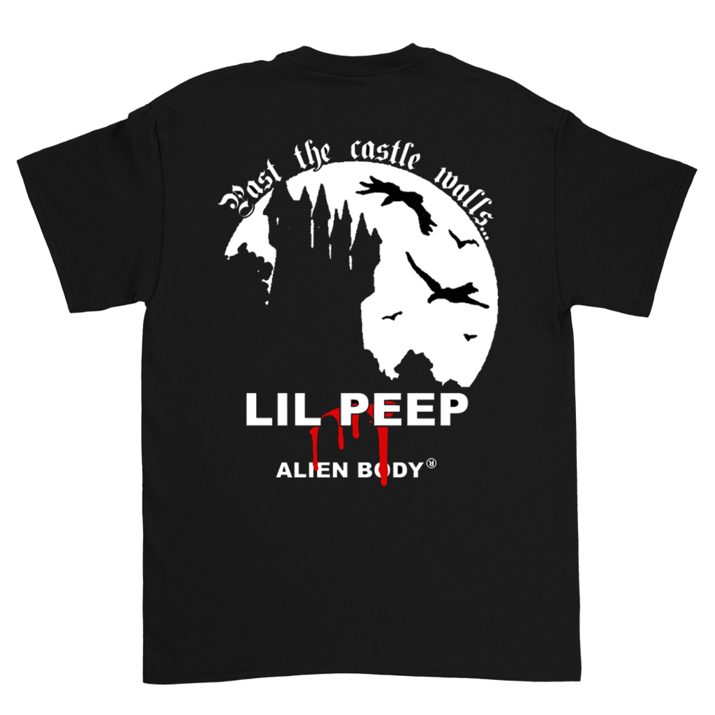 Lil Peep X Alien Body Anarchy Vampire T shirt Past The Castle