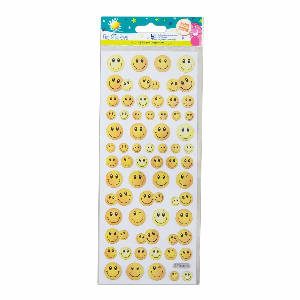 Pegatinas divertidas sonrientes Craft Planet CPT 805246