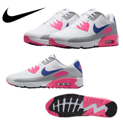 Nike Air Max 90 Golf ホワイト/ピンク/ネイビー 27cm Nike Air Max 90G Golf Shoes: White / Concord Laser Pink