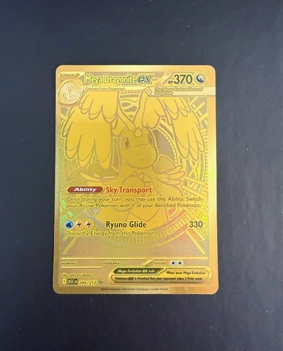 Mega Dragonite ex 295/217 Gold Secret Rare Ascended Heroes PACK FRESH MINT