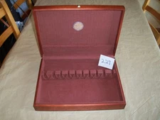 VTG NAKEN WOOD SILVERPLATE FLATWARE TARNISH PROOF STORAGE HOLDER BOX CHEST CASE