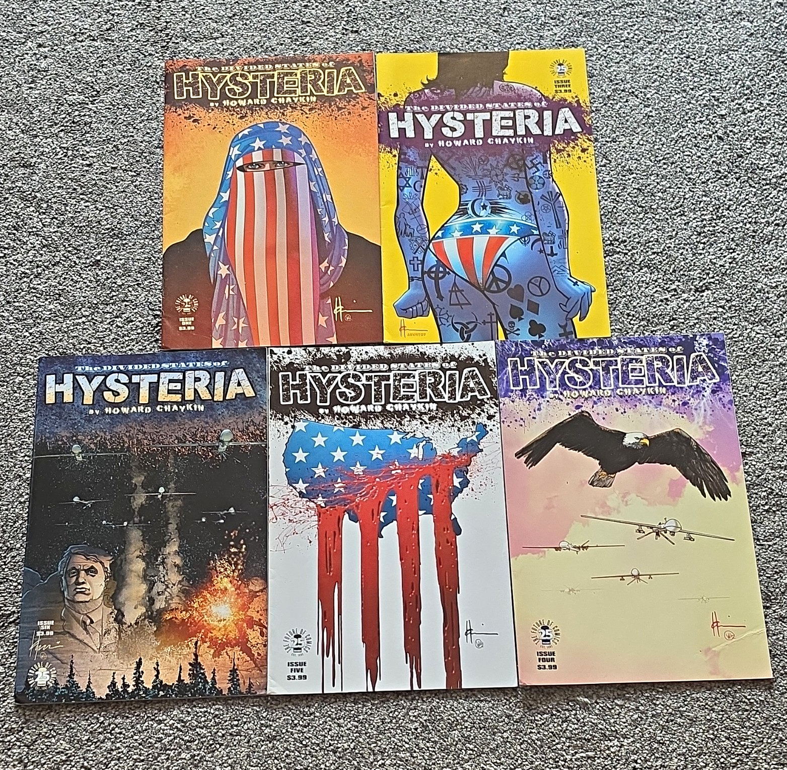 The Divided States of Hysteria Howard Chaykin Comic Book Lot 5 Issues