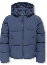 Only Damen Steppjacke kurz mit Kapuze Reißve...