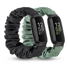 Folavii 2 Pack Compatible with Fitbit Inspire 3 Bands for Women Men, Scrunchi...