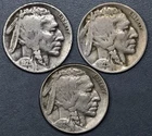 1929-P-D-S 5C BUFFALO NICKELS (3)  KM# 134 Grade: F and Better  A7279