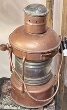 Vintage Nautical Copper Oil Kerosene Lantern Ship Light | Marine Anchor Lamp