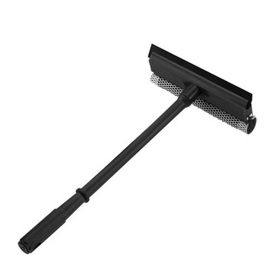 15.9'' Gas Station Squeegee, Stainless Steel Handle, Car Window Tool, Black