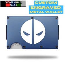 Custom DEADPOOL LOGO Laser Engraved Wallet - Pick A Wallet Color
