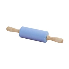 Mini Non Stick Silicone Rolling Pin With Wooden Handle For Cookie Pastry Dough