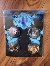 2022 STYX 50th Anniversary VIP Package Button Set NEW Sealed In Plastic 
