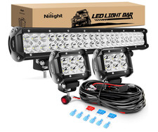 20inch 126w Spot Flood Combo Off Road Led Light Bar 2pcs 18w 4inch Led Pods With 20inch 126w Spot Flood Combo Off Road Led Light Bar 2pcs 18w 4inch Led Pods With