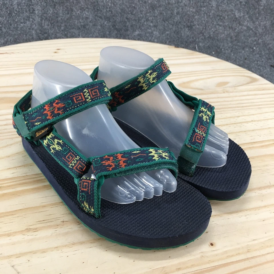 Sandalias Teva Juveniles 3 Originales Universales Senderismo Verde Confort Parte Superior Baja SN 1116656C Foto 3 de 4