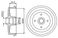 2X Bremstrommel Hinten Bosch 0 986 477 217 FÜR Chevrolet Daewoo