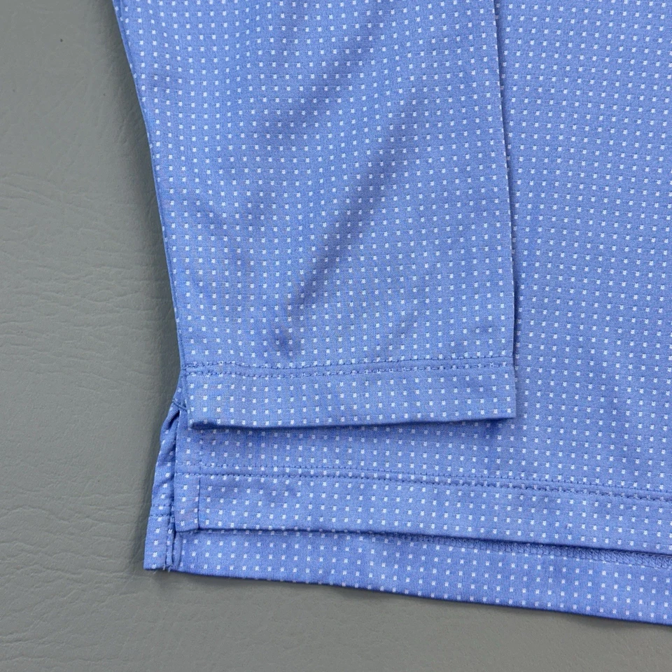 Camisa polo de golf Nike para mujer XL azul micro puntos manga larga logotipo Swoosh Foto 3 de 4