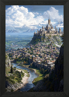 Skyward Mountain Citadel Gerahmtes Wandbild Poster Leinwanddruck Bild