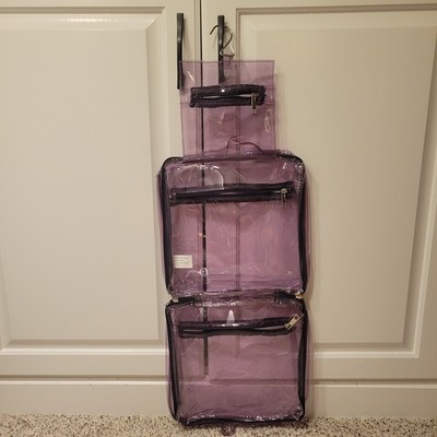 Monat Hanging Clear Purple Vinyl Waterproof Bag, Travel Accessory